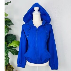 NWOT C’EST TOI ROYAL BLUE WINDBREAKER LOOSE FIT BOMBER JACKET